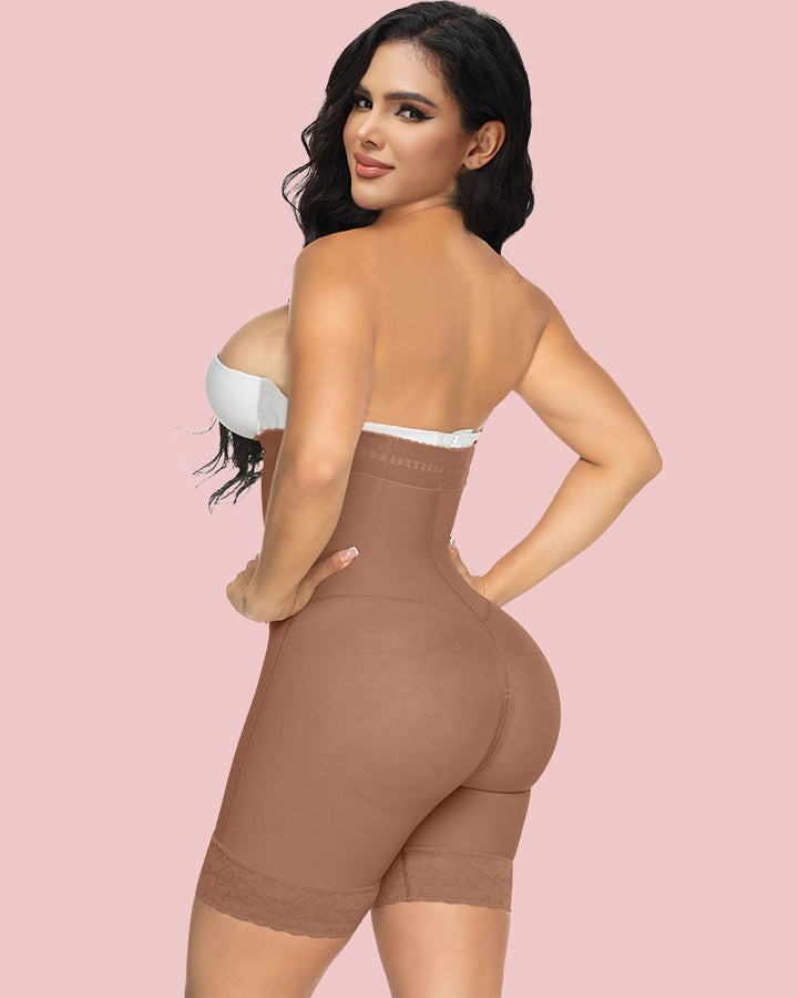 2705 Fajas Compression Shapewear Open Bust Tummy Control with Zipper