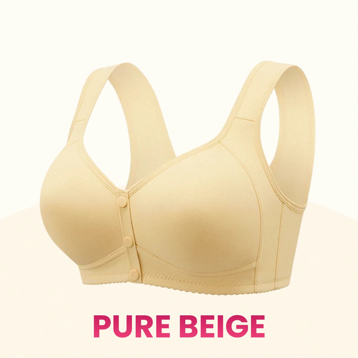 Front Closure Breathable Cotton Lifting Bra for Seniors