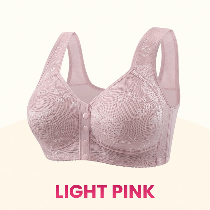 Front Closure Breathable Cotton Lifting Bra for Seniors