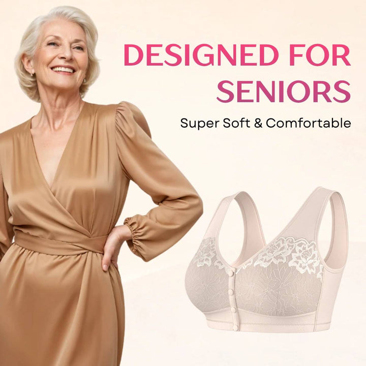 Front Closure Breathable Bra for Seniors
