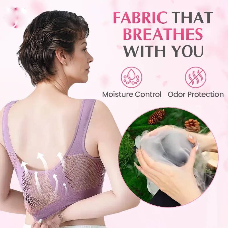High-Support Wireless Lace Bra for Women