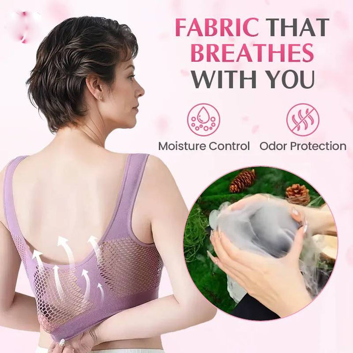 High-Support Wireless Lace Bra for Women