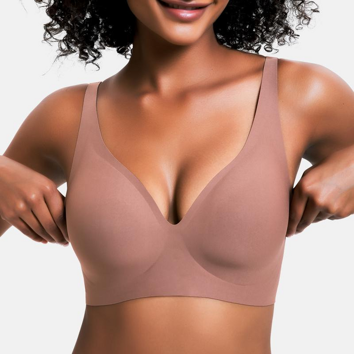 V-Neck Wireless Bra - Comfort &amp; Lift for Women
