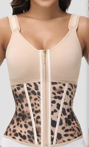 Built-in Bra Tummy Control Shapewear — Adjustable Strap Sports Waist Trainer