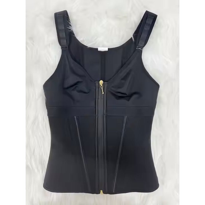 Built-in Bra Tummy Control Shapewear — Adjustable Strap Sports Waist Trainer